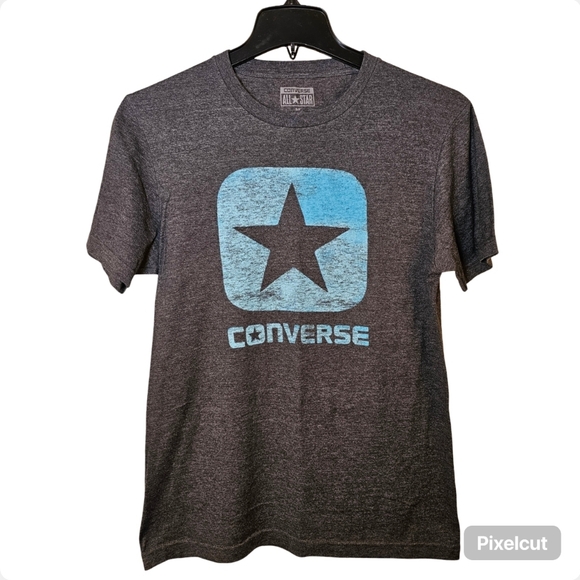 All Star Converse grey short sleeve cotton blend knit graphic t-shirt size S US. - Picture 1 of 5